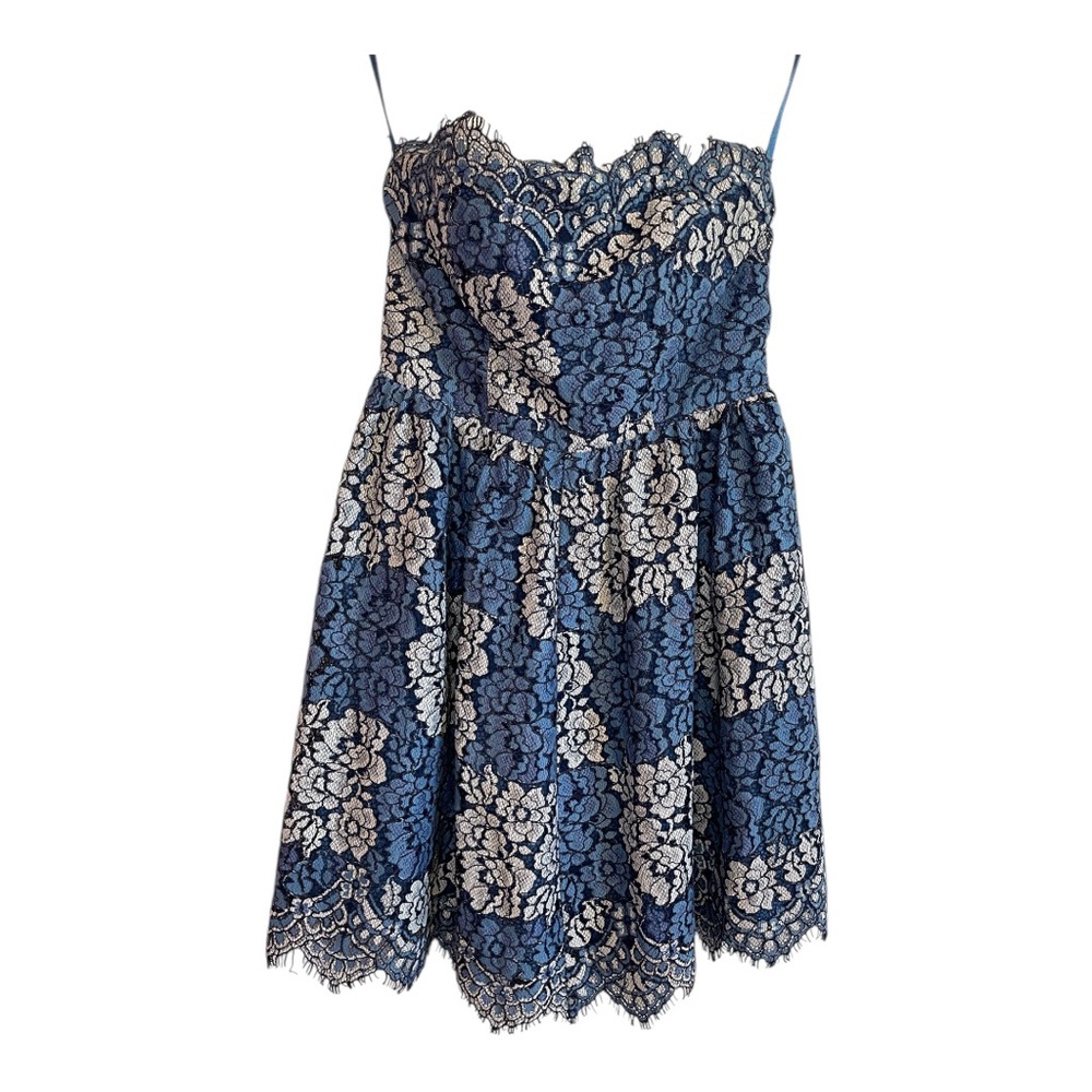 NBD Revolve Daimilee French Blue Lace Mini Dress